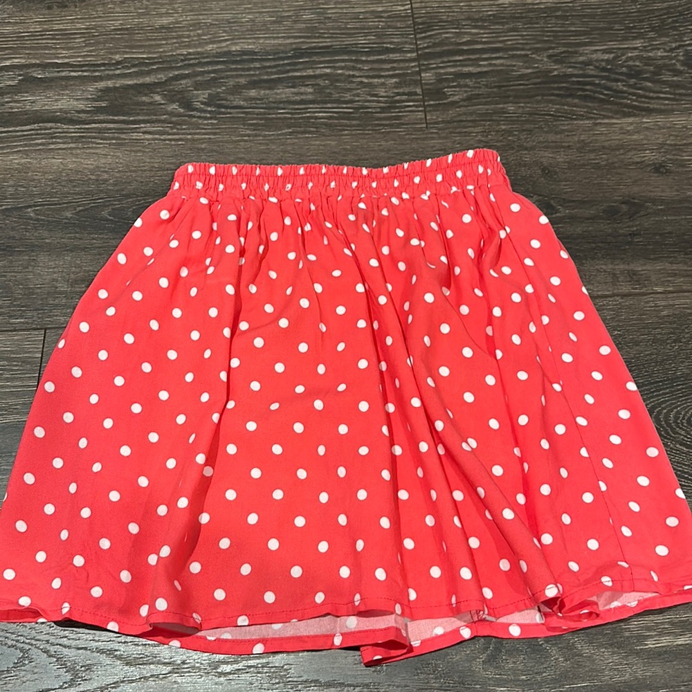 Pink Polka dot skirt